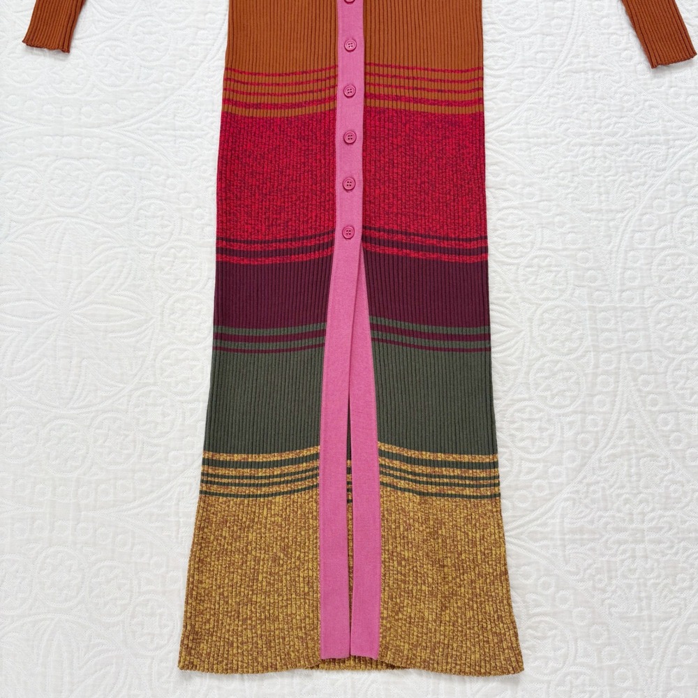 STAUD Shoko Striped Sweater Dress, Sz M - Picture 5 of 11